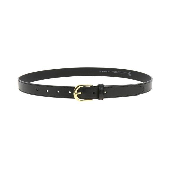 2371- Women Genuine Italian Leather Belt Luna, Made In France- Black main image 4